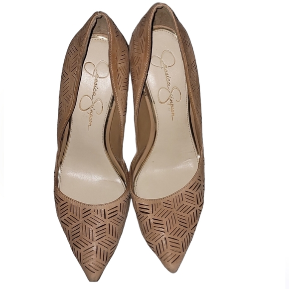 Jessica Simpson Shoes - Jessica Simpson js charie-Tan heel size 8.5